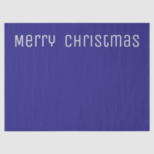 Papier Mousseline Joyeuse typographie de Noël Purple Blue Tissue
