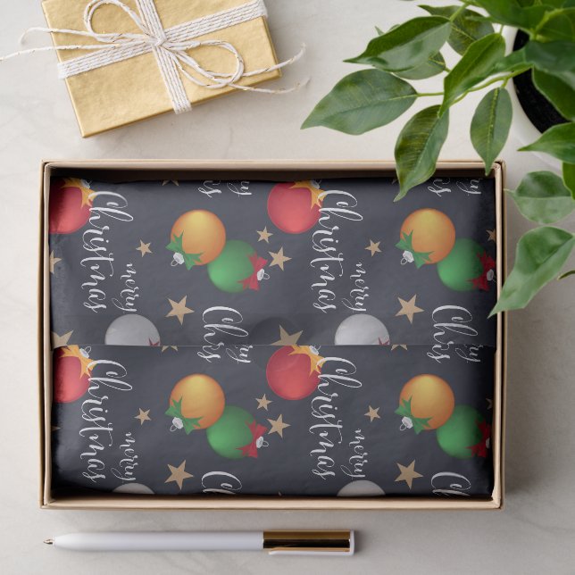 Papier Mousseline Joyeuses décorations de Noël | Vacances (Cadeau)