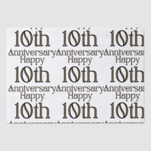Papier Mousseline Joyeux 10e anniversaire