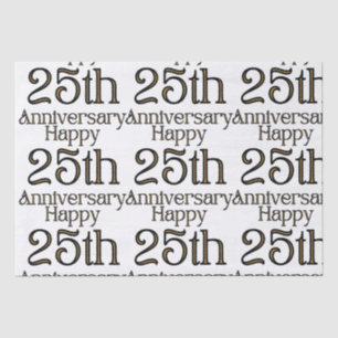 Papier Mousseline Joyeux 25e anniversaire