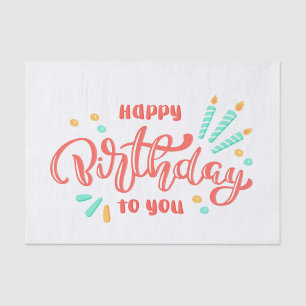 Papier Mousseline Joyeux anniversaire
