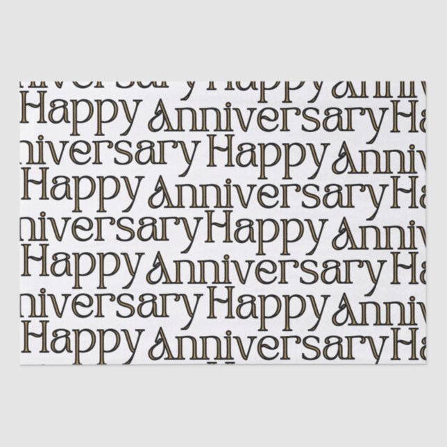 Papier Mousseline Joyeux anniversaire (Recto)