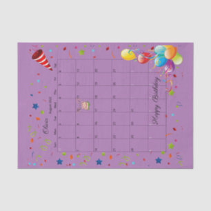 Papier Mousseline Joyeux anniversaire août 2022 Tissue Paper