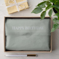 'Joyeux Anniversaire' Apaisant Vert Sauge Frais Mu