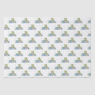 Papier Mousseline Joyeux Anniversaire Cute Grenouille verte avec cad