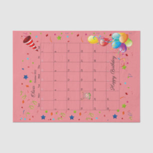 Papier Mousseline Joyeux anniversaire Octobre 2022 Tissue Paper