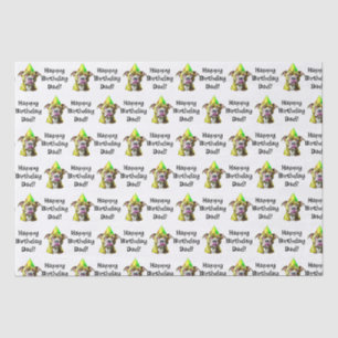 Papier Mousseline Joyeux anniversaire personnalisé (Ajouter un nom) 