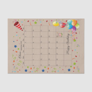 Papier Mousseline Joyeux anniversaire Septembre 2022 Tissue Paper