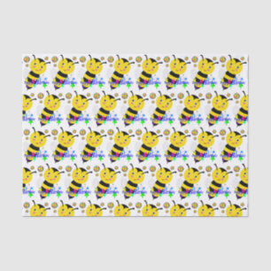 Papier Mousseline Joyeux Anniversaire Tissu Bumblebee