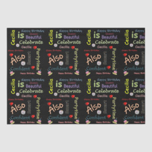 Papier Mousseline Joyeux Anniversaire Tissu Papier Cecilia