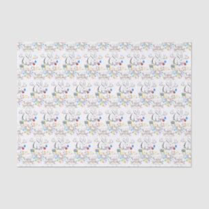 Papier Mousseline Joyeux Anniversaire Tissu Papier Rabbit