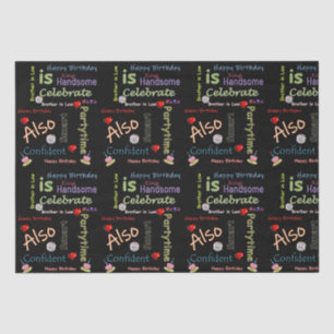 Papier Mousseline Joyeux anniversaire Tissue Paper Brother in Law