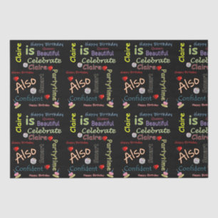Papier Mousseline Joyeux anniversaire Tissue Paper Claire