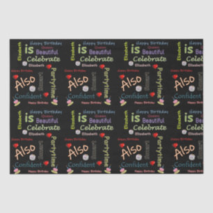 Papier Mousseline Joyeux Anniversaire Tissue Paper Elizabeth
