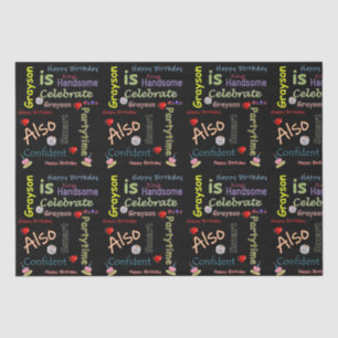 Papier Mousseline Joyeux anniversaire Tissue Paper Grayson