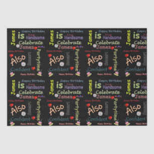 Papier Mousseline Joyeux Anniversaire Tissue Paper James