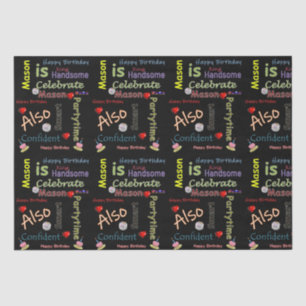 Papier Mousseline Joyeux Anniversaire Tissue Paper Mason