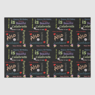 Papier Mousseline Joyeux anniversaire Tissue Paper Mère en droit