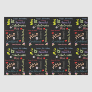 Papier Mousseline Joyeux anniversaire Tissue Paper Mia