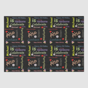 Papier Mousseline Joyeux Anniversaire Tissue Paper Michael