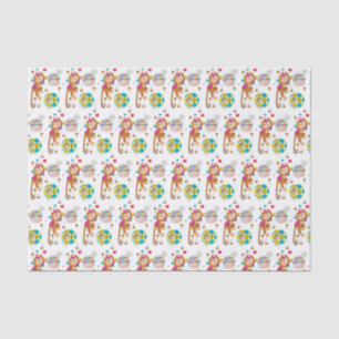 Papier Mousseline Joyeux Anniversaire Tissue Paper Monkey