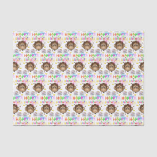 Papier Mousseline Joyeux Anniversaire Tissue Paper Monkey