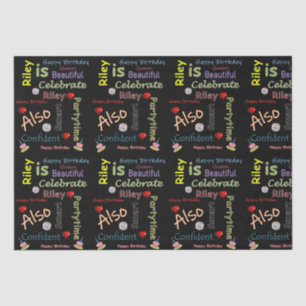 Papier Mousseline Joyeux Anniversaire Tissue Paper Riley