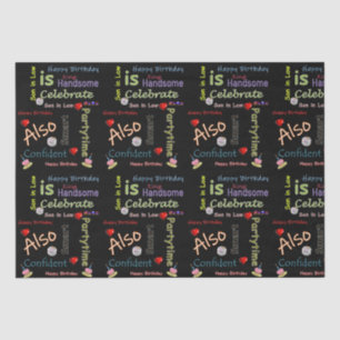 Papier Mousseline Joyeux anniversaire Tissue Paper Son in Law