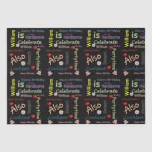 Papier Mousseline Joyeux Anniversaire Tissue Paper William