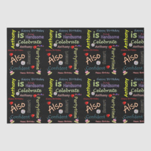 Papier Mousseline Joyeux Anthony papier Tissue Antoine Anniversaire