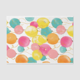 Papier Mousseline Joyeux Ballons colorés d'anniversaire papier de ti