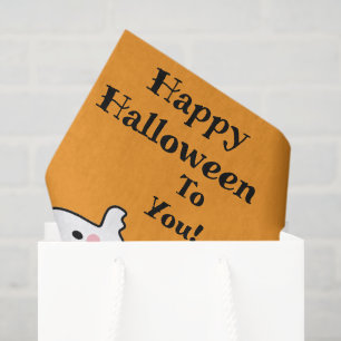 Papier Mousseline Joyeux cadeau Halloween mignonne Ghost Bat Orange