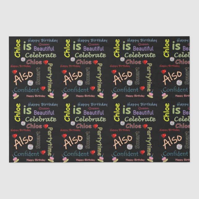 Papier Mousseline Joyeux choix de papier Tissue Anniversaire (Recto)