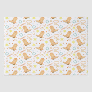 Papier Mousseline Joyeux Cowboy d'anniversaire