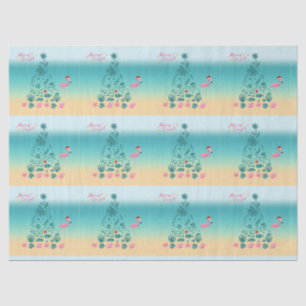 Papier Mousseline Joyeux Et Lumineux Noël De Plage