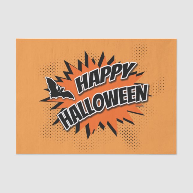 Papier Mousseline Joyeux Halloween (Recto)
