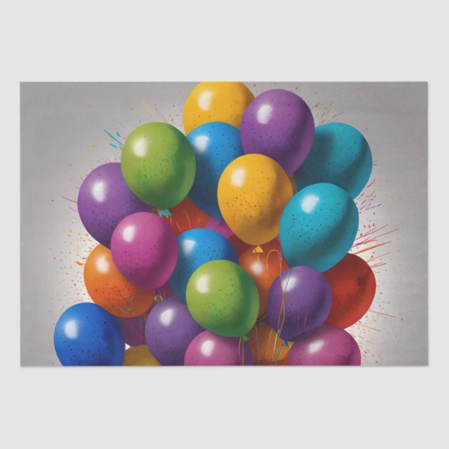 Papier Mousseline Joyeux Invitation d'anniversaire (Recto)