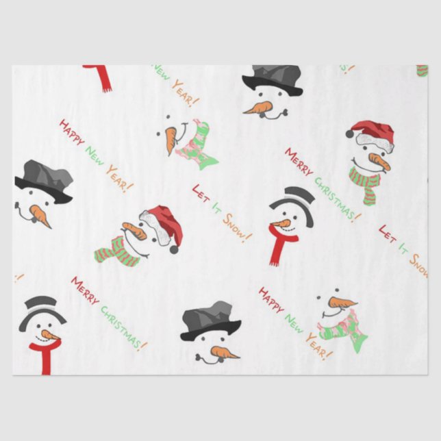 Papier Mousseline Joyeux Noël (Recto)