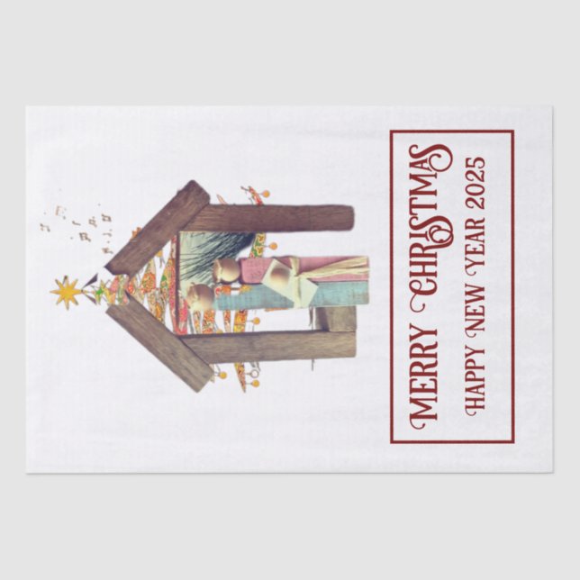 Papier Mousseline Joyeux Noël ! (Recto)