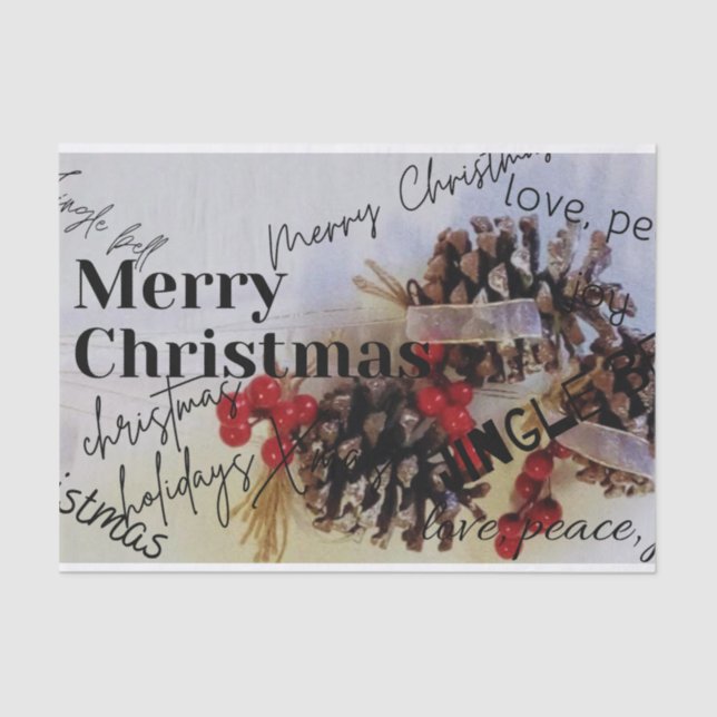 Papier Mousseline Joyeux Noël (Recto)