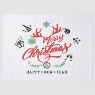 Papier Mousseline Joyeux Noël Bonne année