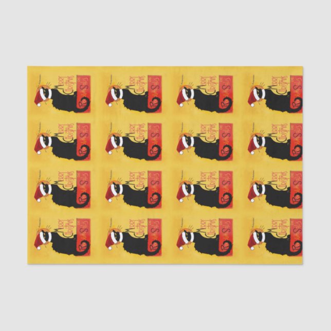 Papier Mousseline Joyeux Noël - Conversation Noir (Recto)