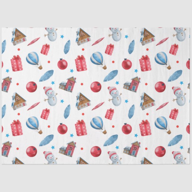 Papier Mousseline Joyeux Noël Design 1 (Recto)
