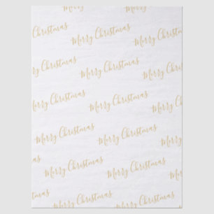 Papier Mousseline Joyeux Noël en or, ou votre message
