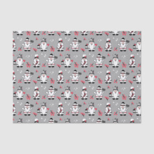 Papier Mousseline JOYEUX NOËL   Gnomes Holly d'hiver