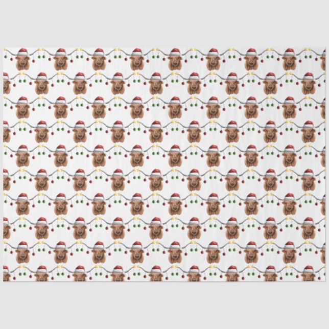 Papier Mousseline Joyeux Noël Hielan Coo (Recto)