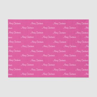 Papier Mousseline Joyeux Noël rose