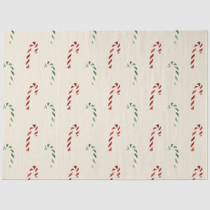 Papier Mousseline Joyeux Noël rouge et Sucres de canne verts