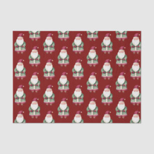Papier Mousseline Joyeux Noël Rouge Vert Père Noël