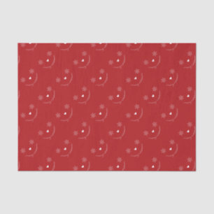 Papier Mousseline Joyeux Noël Snowflakes Red Cute Holiday